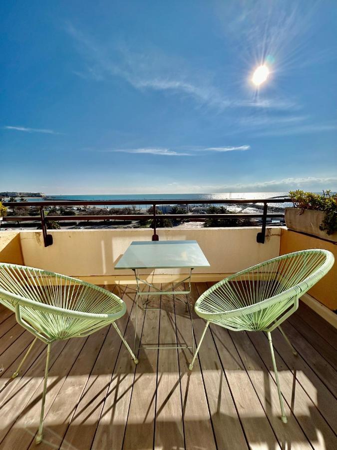 Superbe T2 Avec Terrasse Et Vue Su Mer Quartier Des Quilles A Sete Sète Exterior foto